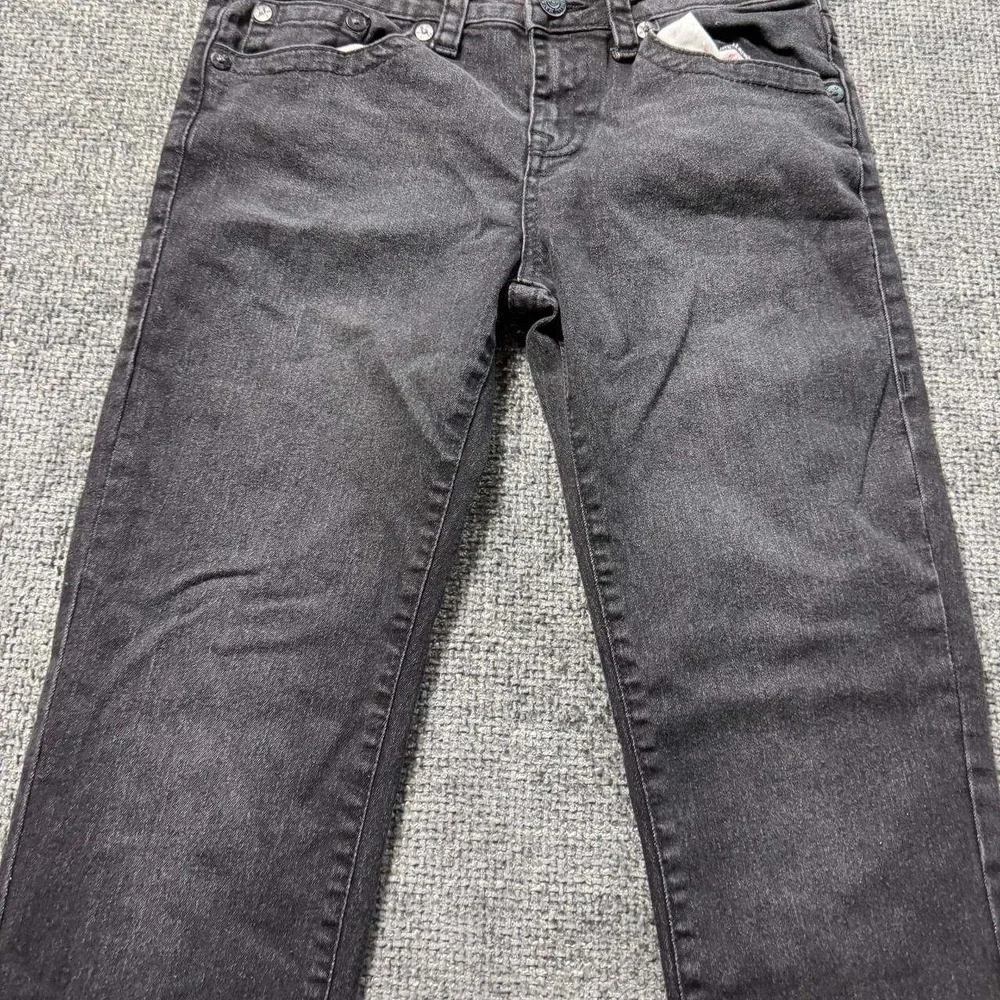 True Religion Geno Relaxed Slim Jeans Women 16 Black Charcoal Streetwear Denim - Picture 6 of 13